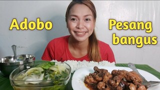 MUKBANG/ADOBONG ATAY BALUNAN AT MANOK,PESANG BANGUS collab@Jean TV