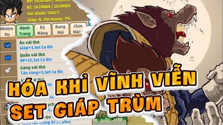 Ngọc Rồng Online - Hóa Khỉ Vĩnh Viễn Cùng Set Giáp Trùm 10 Server Đại Chiến NRSD !