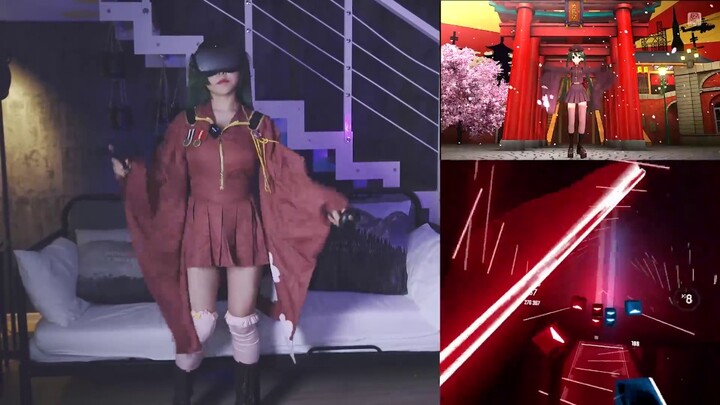 【Beat Saber】Cosplay Hatsune Miku to play Beat Saber