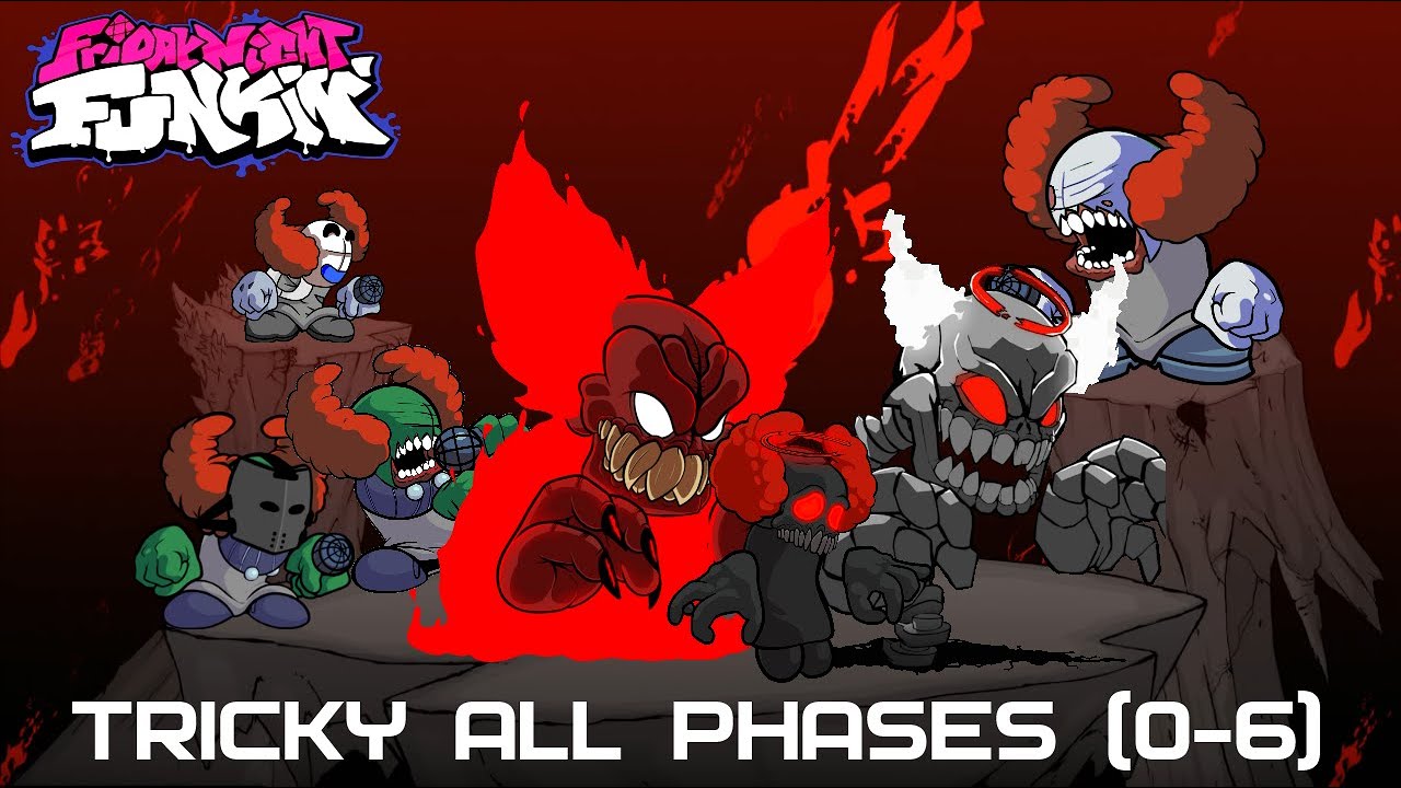 All Tricky Phases In fnf 0-6 Pt.4 #madnesscombat #tricky 