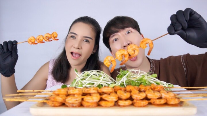 [กินแกล้งกัน] กุ้งเด้งๆ หมักซอสอเมริกันสุดแซ่บㅣCocktail ShrimpㅣMUKBANG ASMR