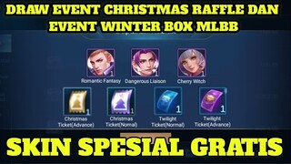 DRAW GRATIS EVENT CHRISTMAS RAFFLE DAN WINTER BOX MOBILE LEGENDS!!! FREE SKIN SPESIAL - MLBB