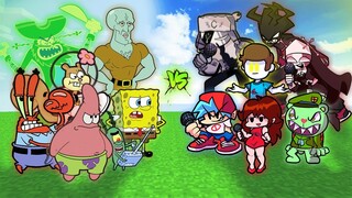 Bikini Bottom Funkin` vs Friday Night Funkin` | Minecraft Week |