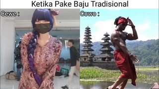 Cewe VS Cowo Ketika Pake Baju Tradisional, Xin Fu Tang Pemuda Bali