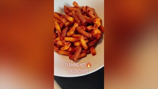 Had to try this trend! Here's how to make Flaming Hot Pasta Chips reddytocook pastachips flaminghot