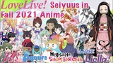 Love Live! Seiyuus in Fall 2021 Anime