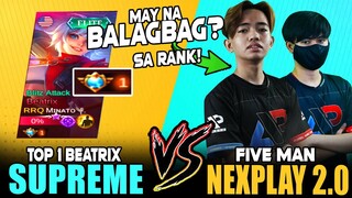 TOP SUPREME BINALAGBAG ANG NEXPLAY 2.0 SA RANK!? ~ Top 1 Supreme Beatrix vs. Nexplay 2.0 ~ MLBB