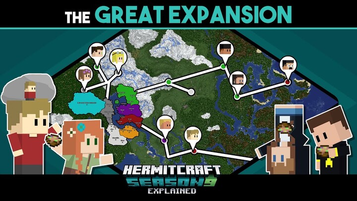 Hermitcraft 9: The GREAT Expansion explained - ANIMATED