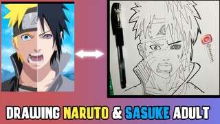 Naruto dan Sasuke: Dari Sketsa ke Masterpiece 😱