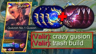 GUSION 3X DIVINE GLAIVE + 3X GENIUS WAND!! INSANE MASSIVE DAMAGE!!