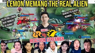 RAJA MAGE LEMON IS BACK! DECAK KAGUM KINGDOM REACTION STREAMER RRQ VS ONIC GAME 2 MPL ID