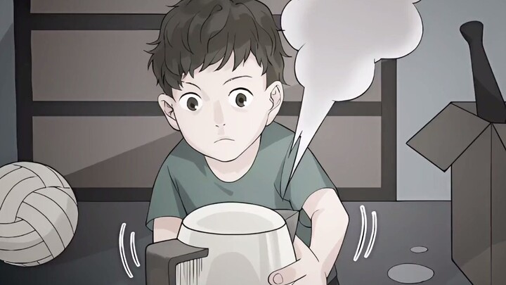 The boy touched the boiling hot kettle and didn't feel it was hot at all.