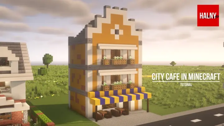 City cafe in minecraft - Tutorial