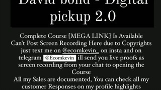 David bond - Digital pickup 2.0 course is available at low cost intrested persons DM me yes