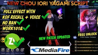 CHOU IORI YAGAMI SKIN SCRIPT FULL EFFECT WITH KOF VOICE |MOBILE LEGENDS