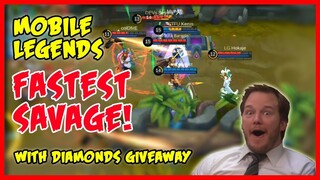 Fastest Savage Compilation! with Diamonds Giveaway - Mobile Legends - MLBB