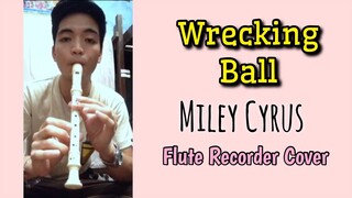 WRECKING BALL- Miley Cyrus Flute Recorder Notes / chords / Flute Tutorial