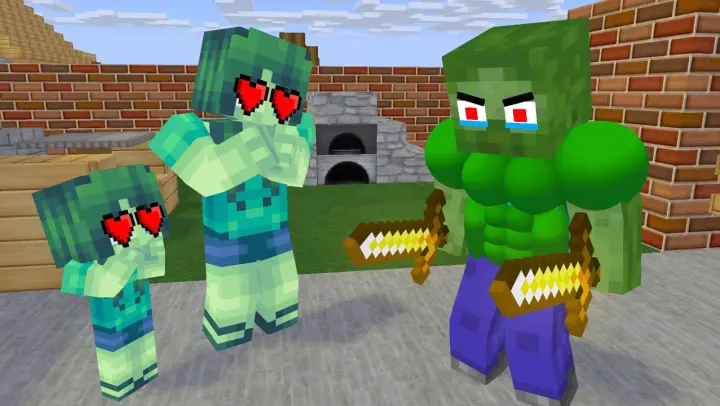 Monster School : POOR ZOMBIE MOTHER AND HERO BABY ZOMBIE - Sad Story - Minecraft Animation