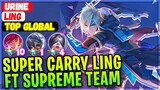 Super Carry Ling Ft Insane Supreme Team [ Top Global Ling ] Urine - Mobile Legends Gameplay Build