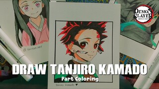 Draw Tanjiro kamado, PART coloring ⚔️