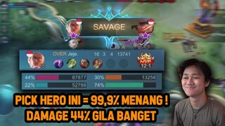 NATAN JUNGLER HERO BROKEN ! SAVAGE + DAMAGE 44 % GG GAMING - Mobile Legends