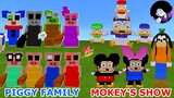 PIGGY FAMILY vs. MOKEY'S SHOW (Mickey Mouse Parody) but Henry Stickmin Distraction Meme in Minecraft