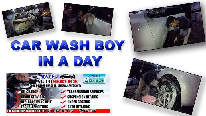 CAR WASH BOY IN A DAY CHALLENGE l Wave J Car Wash and Auto Care l