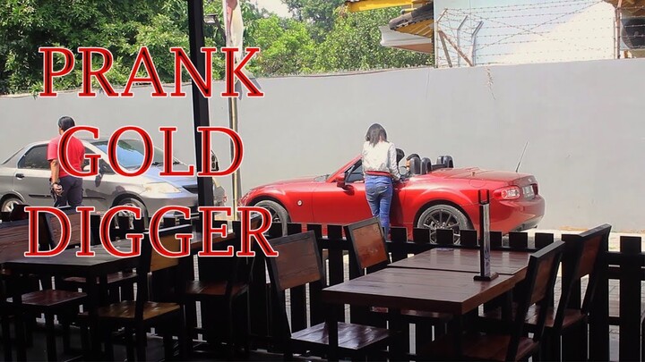 PRANK CEWE MATRE GOLD DIGGER INDONESIA PAKE MOBIL SPORT