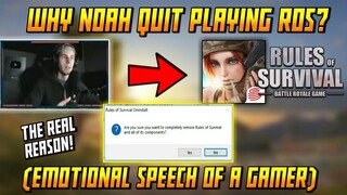 ROS:WHY NOAHFROMYT QUIT PLAYING ROS?"EMOTIONAL SPEECH OF A GAMER"(THE REAL REASON)*WATCH TILL END*