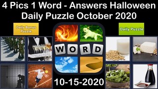 4 Pics 1 Word - Halloween - 15 October 2020 - Daily Puzzle + Daily Bonus Puzzle - Answer-Walkthrough