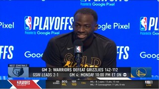 Draymond Green on the Grizzlies’ Jordan Poole accusation: “I'm not going to try to go **** for tat.”