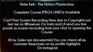 Peter Kell Course The Notion Masterclass download