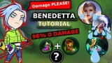 How to BENEDETTA VERY EASY | HOW TO COUNTER BUILD | MOBILE LEGENDS