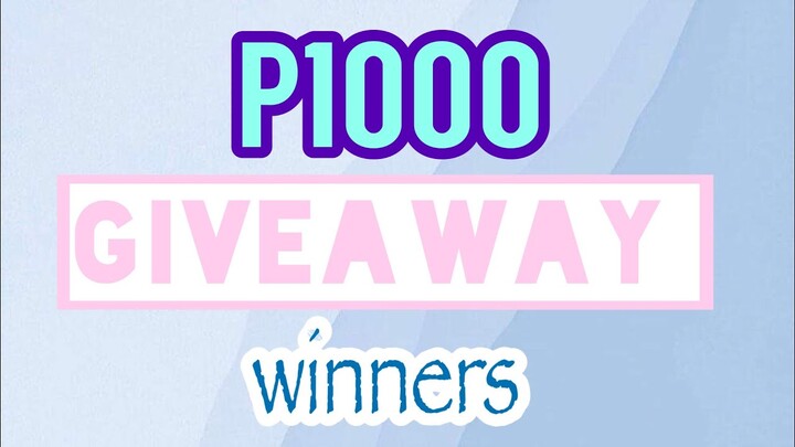 P1000 Giveaway Winners: HAPPY 20K SUBS | Tonet's Art