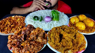 SPICY DAL MUTTON, MUNG DAL CHICKEN, DAL EGG, CHANA DAL WITH MUTTON FAT, RICE MUKBANG| #LiveToEATT