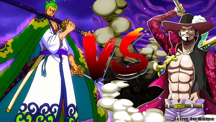 Zoro Vs Mihawk  Full Fight HD | Which one will win?Battle of the world greatest swordsman|JemzInGame