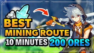 Genshin Impact Best Mining Route / Path 10 Minutes 200 Ores!! Fast and Efficient Mining Locations