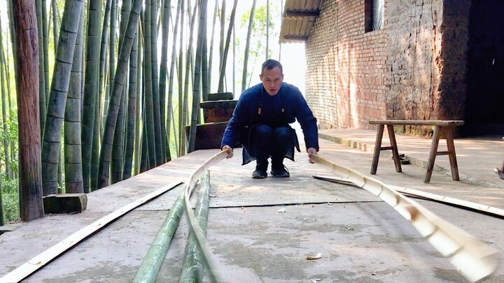 The rural uncle is chopping bamboo every day, what new work can he do?