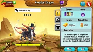 Dragon City || UP Rồng Huyền Thoại 5 Sao Vàng Lên Max 70 Cấp|| Vũ Liz Mobile