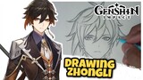 Drawing Zhongli Genshin Impact | Zhongli Reroll Special