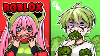 กินอาหารได้แค่สีเดียว | Roblox - Eat Same Color Food Challenge🥦