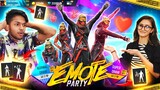 New Emotes Party Event 🤯 I Got New Stone Paper Caesar Emote 🤯 & Surprised My Girlfriend Free Fire