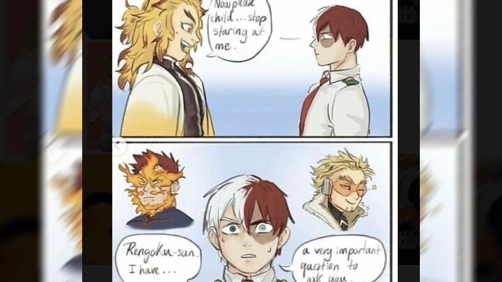 Rengoku is the son of Endeavor and Hawks 😂