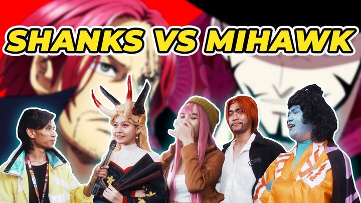 Shanks VS Mihawk, Who would win? | Asking Cosplayers #cosplay #anime #onepiece