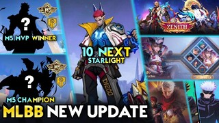 10 UPCOMING STARLIGHT | RELEASE M5 WINNER SKIN | NEW ZENITH SKIN - Mobile Legends #whatsnext