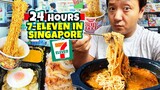 24 Hours Eating ONLY 7-Eleven HAWKER FOOD & Spiciest INSTANT NOODLE in Singapore