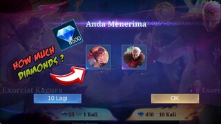 HOW MUCH DIAMONDS FOR KAGURA EXORCISTS SKIN AND YU ZHONG EXORCISTS SKIN ||MLBB EXORCISTS EVENT 2022