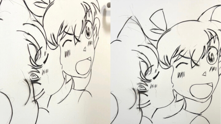 I drew Shinichi and Maorilan with my own hair