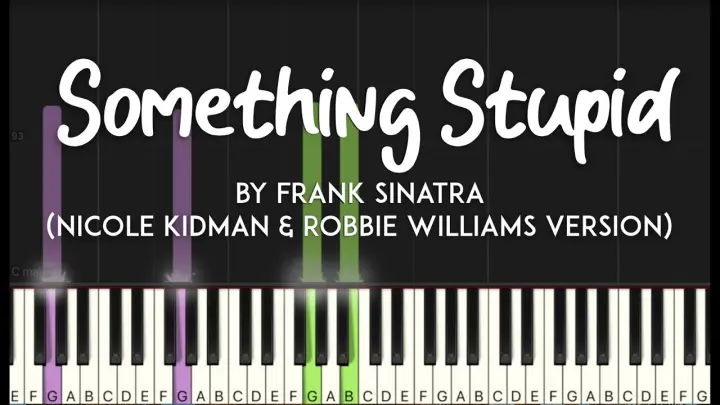 Something Stupid by Frank Sinatra synthesia piano tutorial  +sheet music