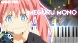 Meguru Mono - Tensei shitara Slime Datta Ken OP 2 (synthesia piano tutorial) Takuma Terashima